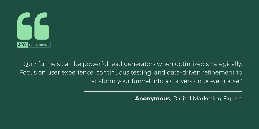 Quiz Funnel quote
